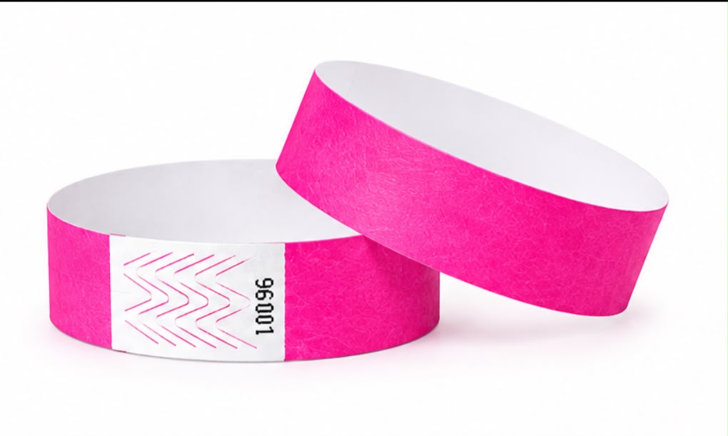 Pulsera de papel Tyvek negra