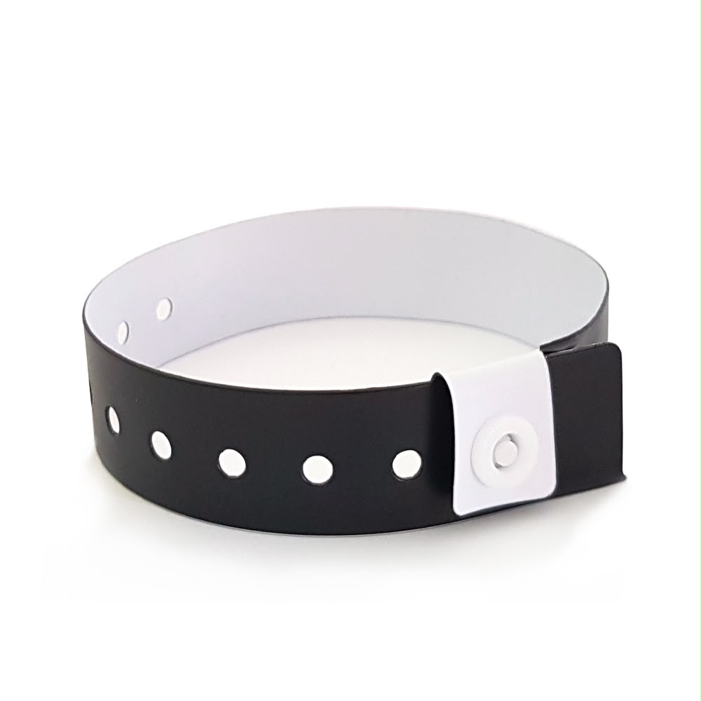 Pulsera de vinilo negra