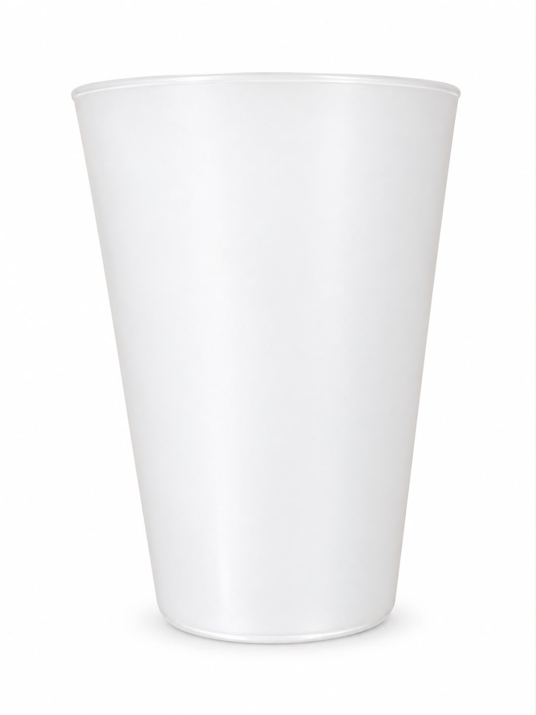Vaso reutilizable transparente esmerilado