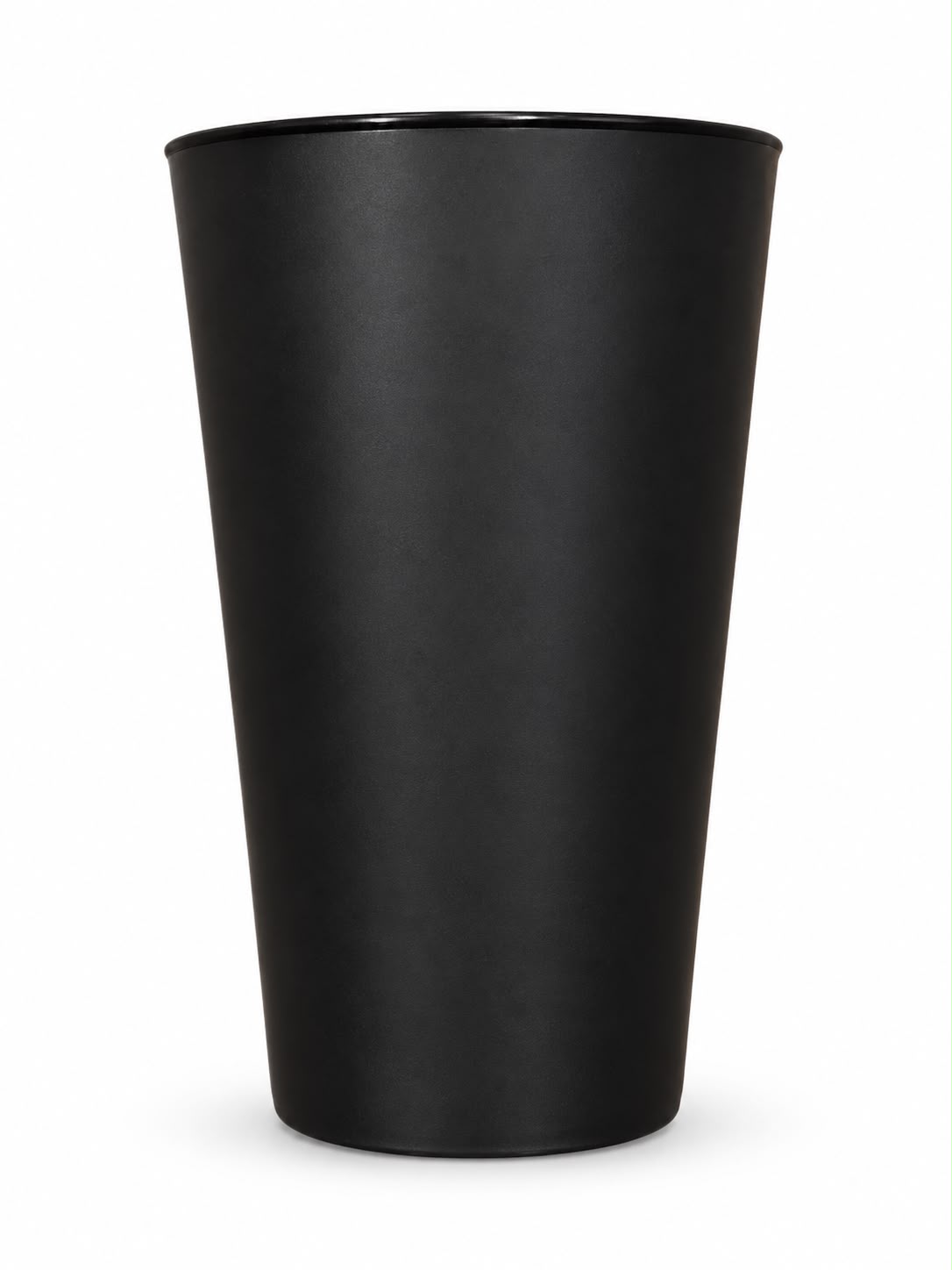 Vaso reutilizable negro mate