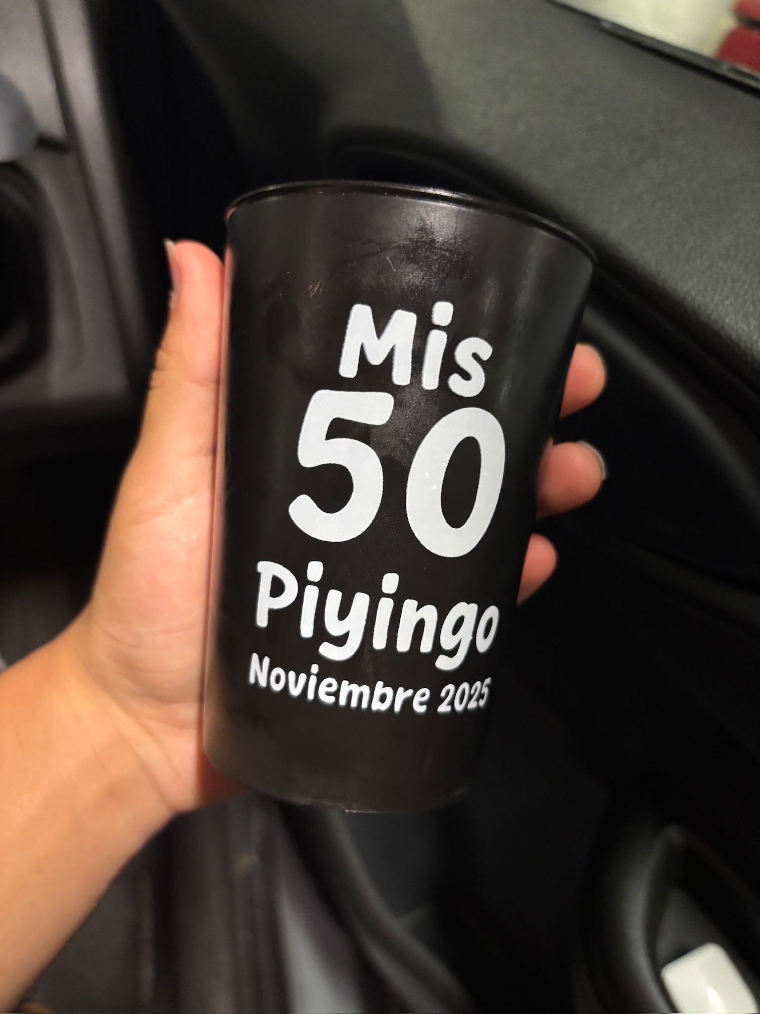 Vaso personalizado Mis 50 Piyingo