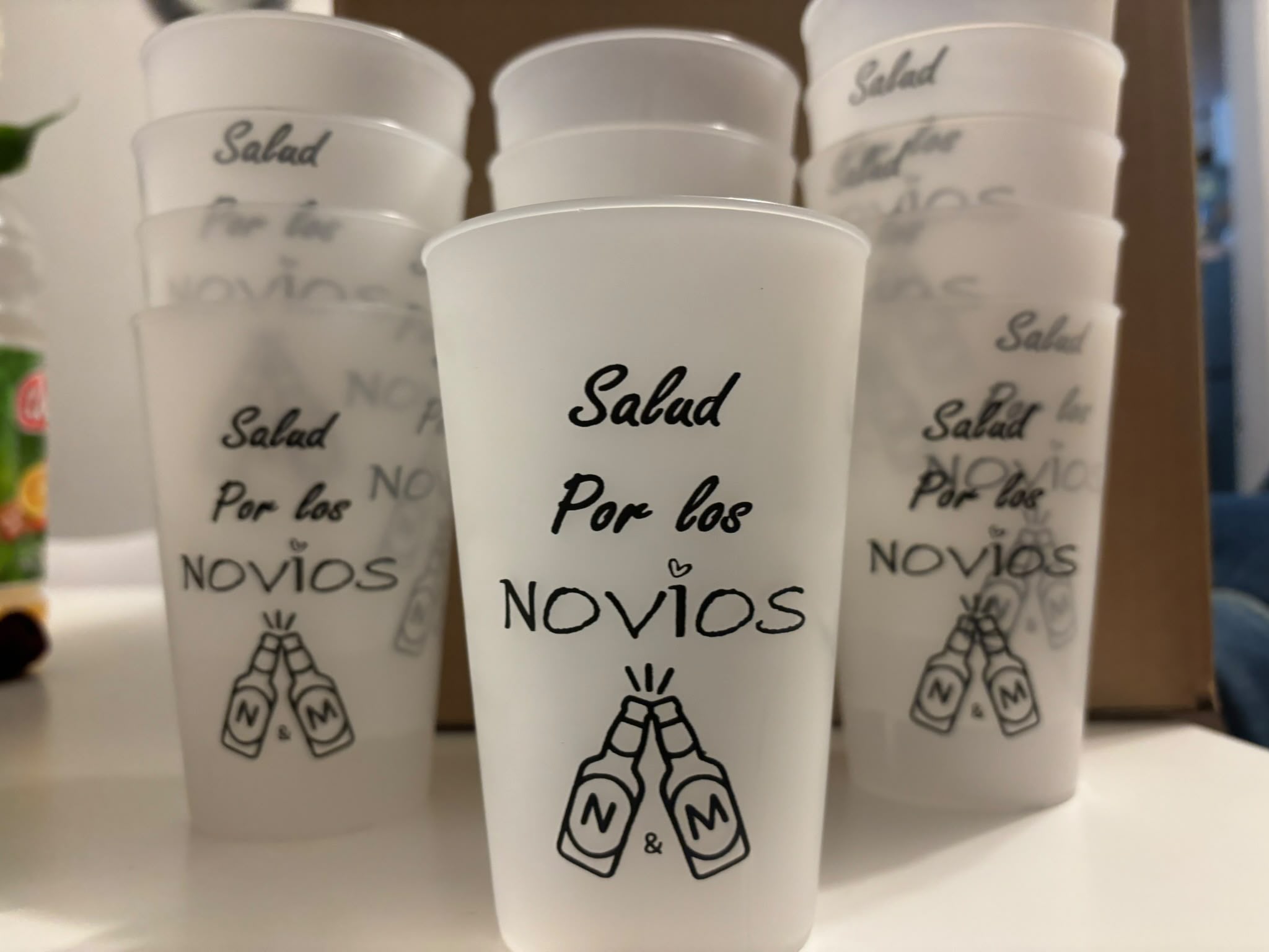 Vasos personalizados Salud por los Novios