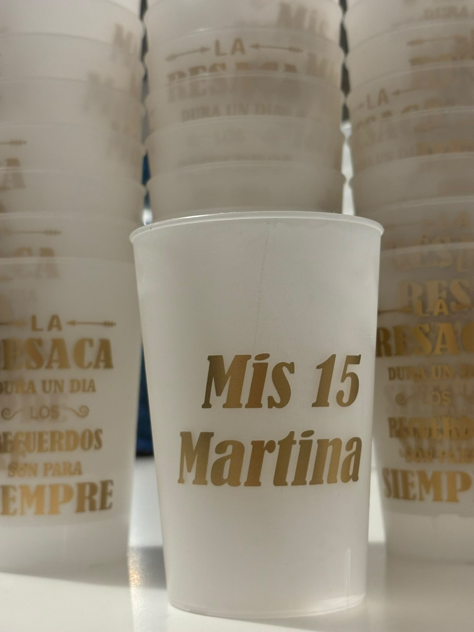 Vaso personalizado Mis 15 Martina