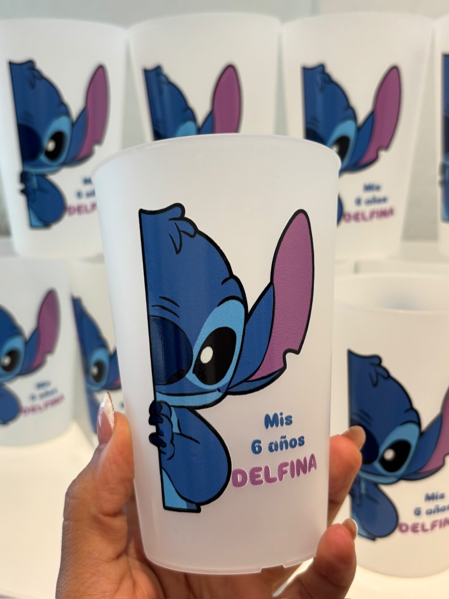 Vaso personalizado Mis 6 años Delfina